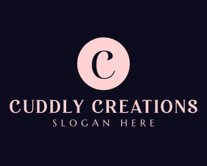 Cursive Pink Lettermark logo design