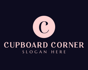 Cursive Pink Lettermark logo design