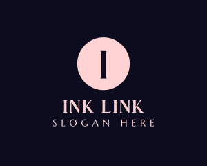 Cursive Pink Lettermark logo design