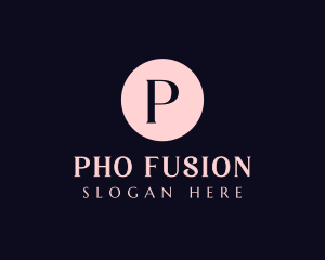 Cursive Pink Lettermark logo design