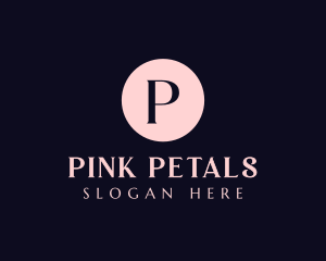 Cursive Pink Lettermark logo