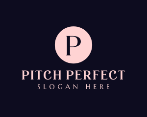 Cursive Pink Lettermark logo design