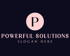 Cursive Pink Lettermark logo design