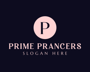 Cursive Pink Lettermark logo design