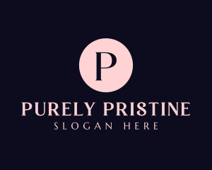 Cursive Pink Lettermark logo design