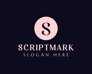 Cursive Pink Lettermark logo design