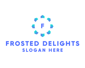 Snowflake Winter Frost logo design