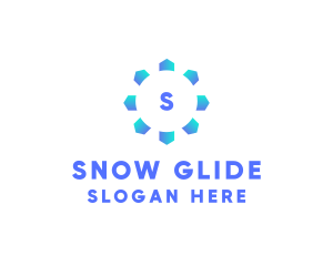 Snowflake Winter Frost logo design