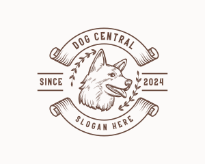 Vintage Canine Dog logo design