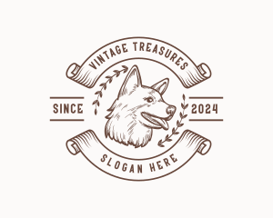 Vintage Canine Dog logo design