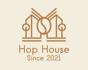 Coffee House Line Art logo design