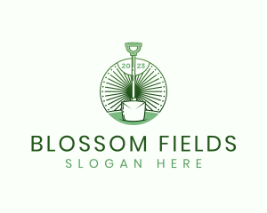 Shovel Gardening Field logo design