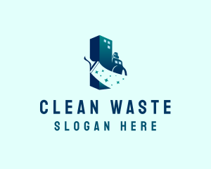 Clean Building Cleaning logo design