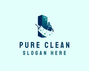 Clean Building Cleaning logo design