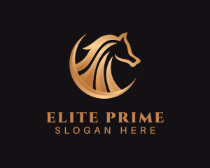 Golden Equine Horse logo design