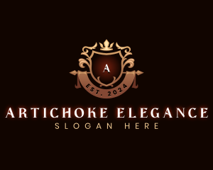 Elegant Crown Crest logo design