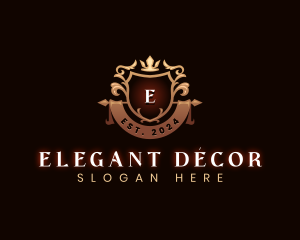 Elegant Crown Crest logo design