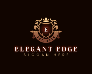 Elegant Crown Crest logo design