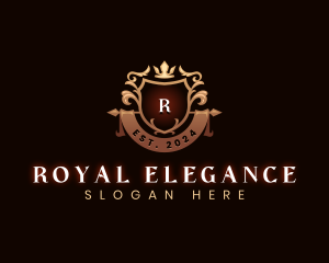 Elegant Crown Crest logo design