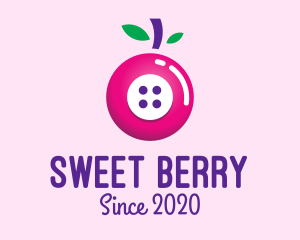 Fruit Berry Button logo design