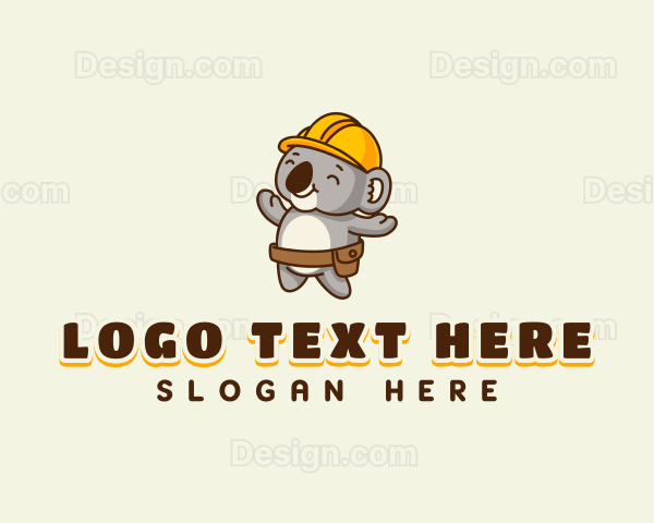 Cute Koala Builder Logo