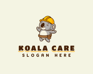 Cute Koala Builder logo design