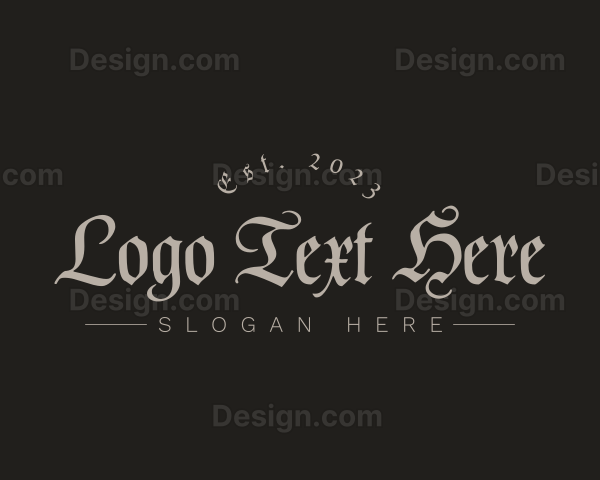 Gothic Tattoo Business Logo