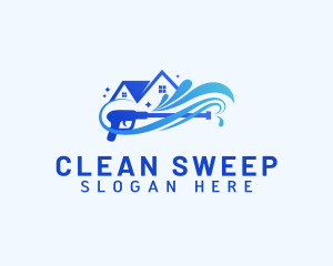 Residential Pressure Wash Cleaning logo design