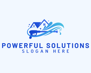 Residential Pressure Wash Cleaning logo design