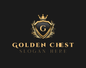 Gradient Shield Crown logo design