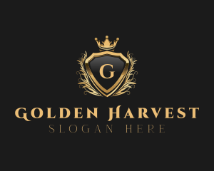 Gradient Shield Crown logo design