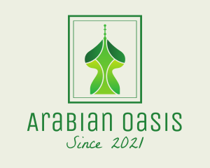 Green Arabian Structure  logo design