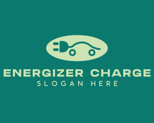 Green Electric Car Plug  logo design