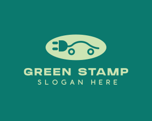 Green Electric Car Plug  logo design