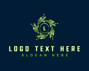 Futuristic Digital Leaves  logo