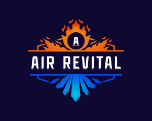 Hot Cold HVAC logo design