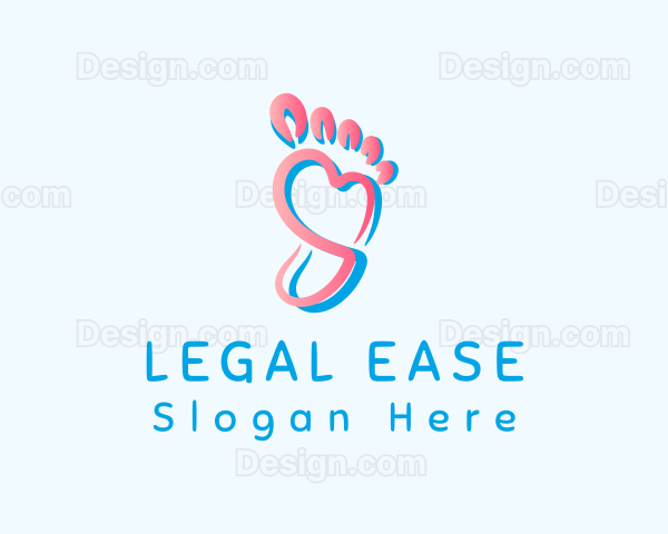 Pink Foot Heart Logo