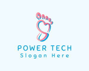 Pink Foot Heart Logo