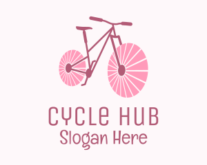 Pink Travel  Bike  logo design