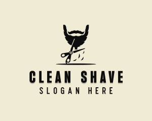 Scissors Beard Grooming logo design