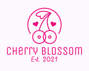 Adult Cherry Boobs logo design