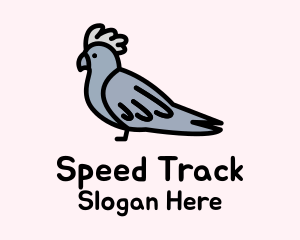 Cartoon Dove Bird  Logo