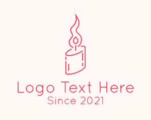 Red Candle Flame logo