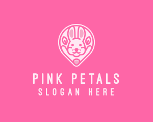 Bunny Location Pin logo design