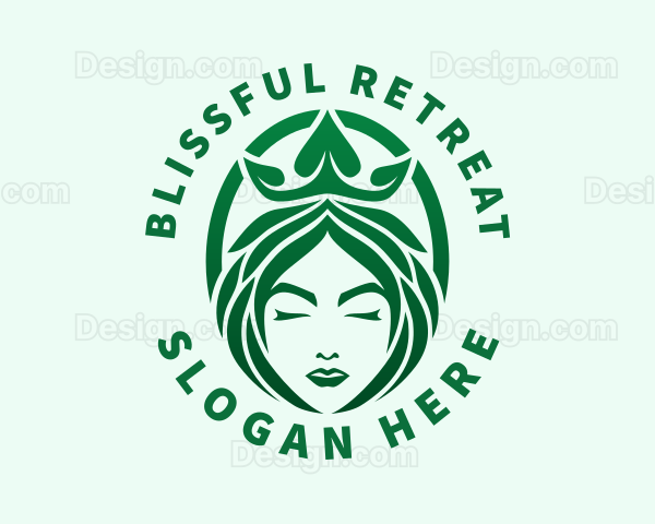 Royal Queen Leaf Crown Logo