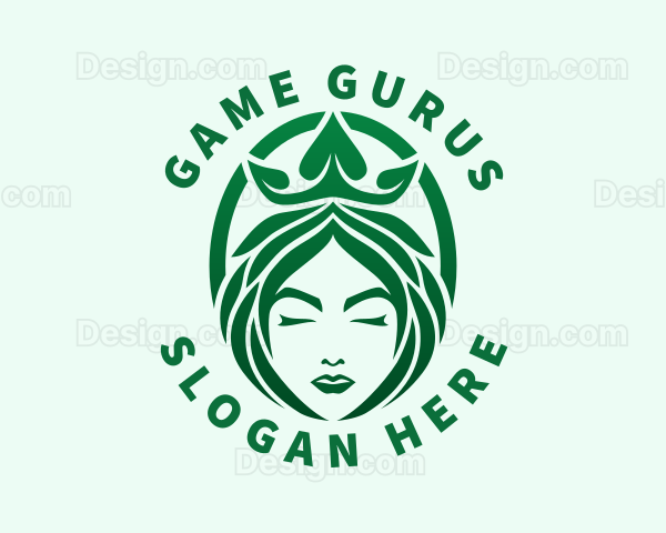 Royal Queen Leaf Crown Logo