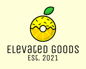 Lemon Fruit Donut  logo design