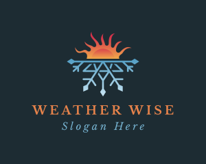 Sun Snowflake Weather logo