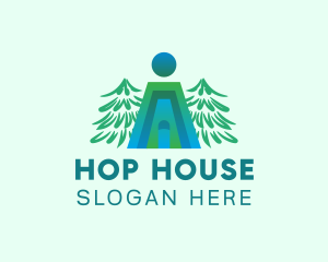 Green House Roof logo design