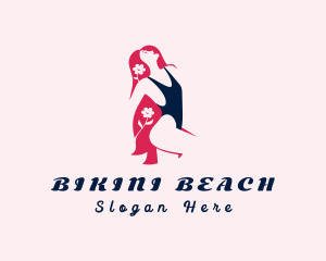 Sexy Flower Swimsuit logo design